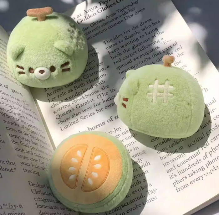 小红书同款可爱水果系列哈密瓜狗软萌毛绒捏捏公仔 