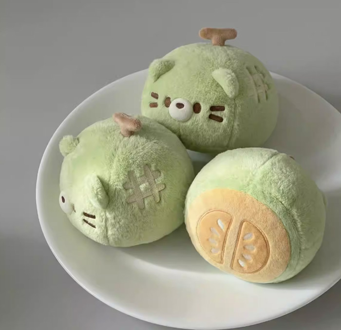 小红书同款可爱水果系列哈密瓜狗软萌毛绒捏捏公仔 
