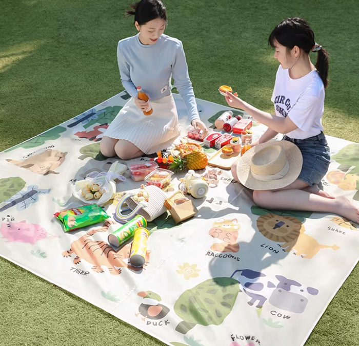 易旅便携口袋迷你野餐垫 防水防潮轻薄春游露营草坪垫子