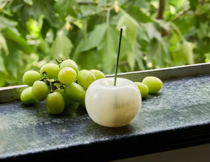 JADE DECO天然玉石手工苹果香插 