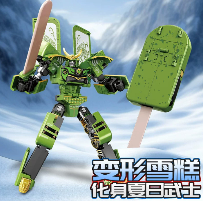 变形玩具雪糕战士机器人武士冰淇淋 