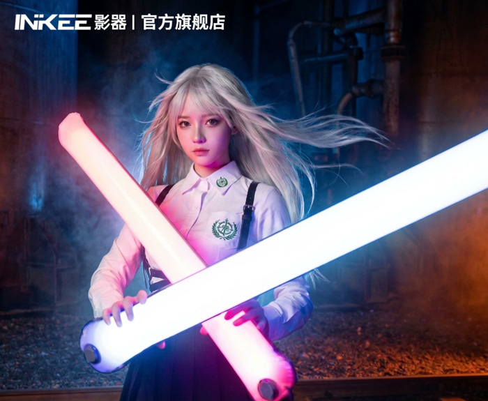 气柱灯Led便携式移动手持RGB补光灯棒 人脸像打光灯拍照夜景氛围充气灯 