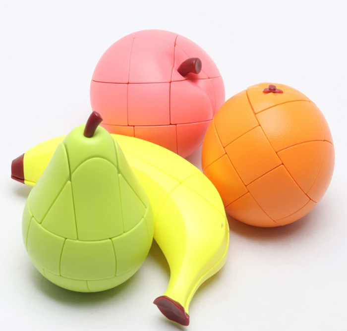 水果魔方梨子橙子三阶异形 顺滑儿童益智玩具 