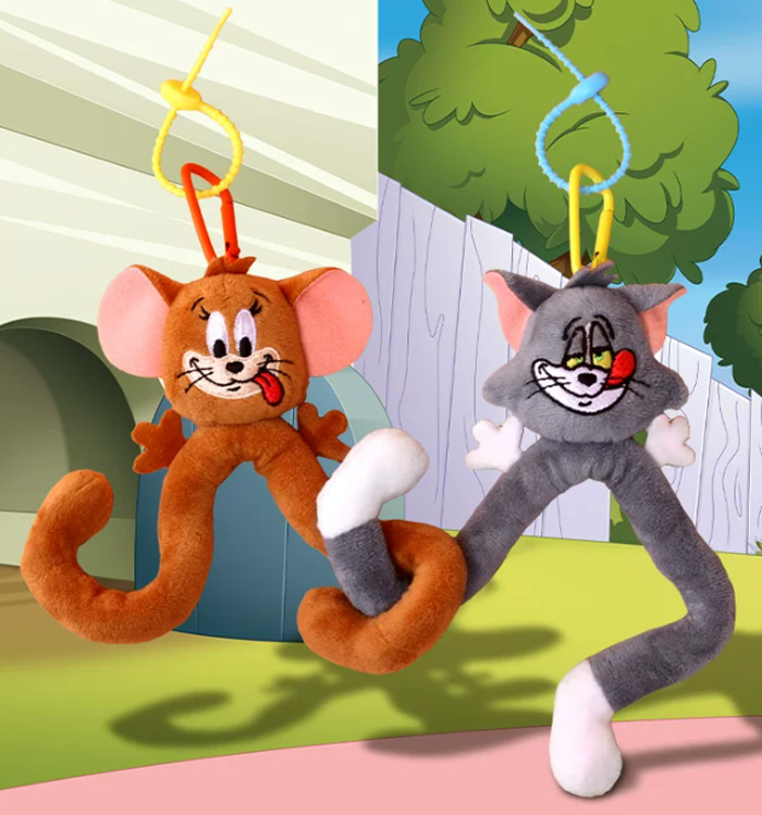 Tom and Jerry毛绒公仔扭扭款玩偶 猫和老鼠正版周边 