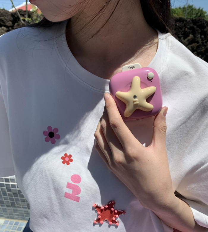 塔皮星相机挂脖风扇 手持便携办公室桌面充电风扇 
