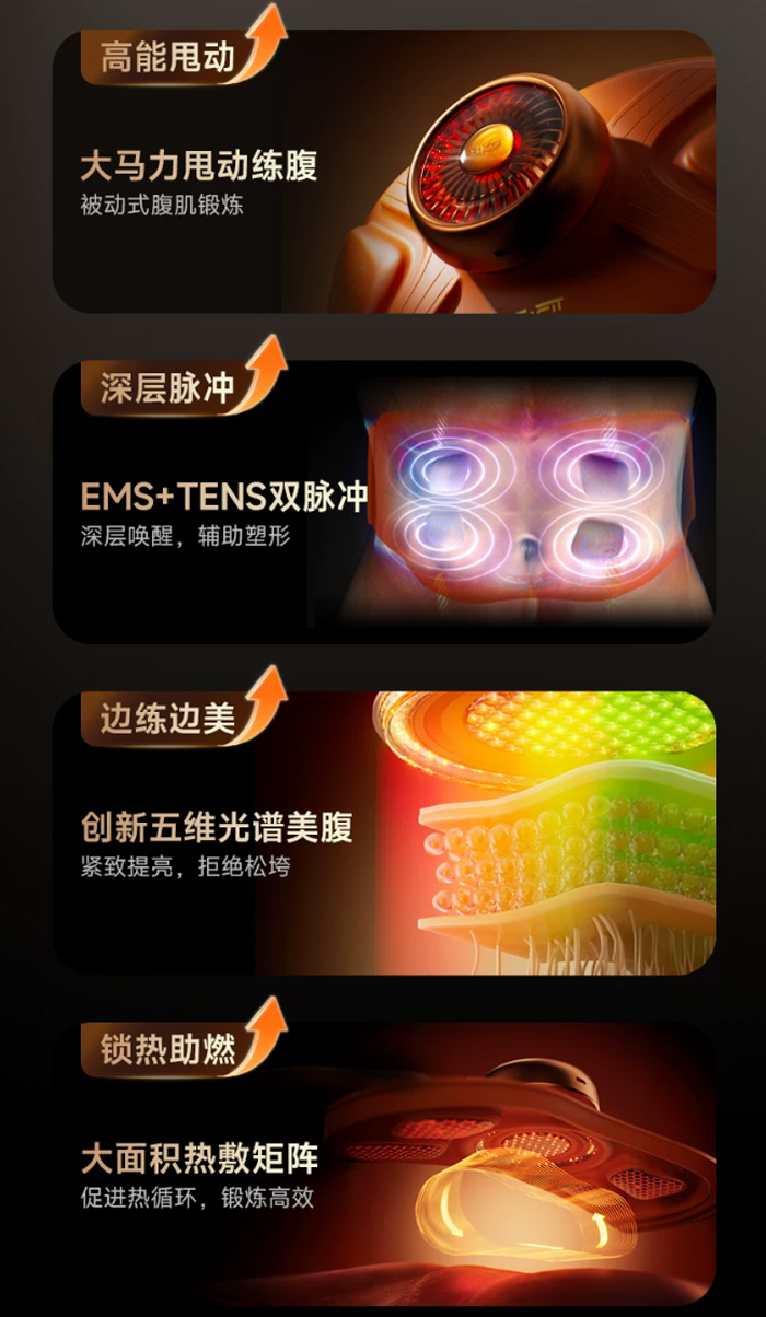 SKG健腹仪腰带Q7UItra 甩腹神器肚子抖抖机 