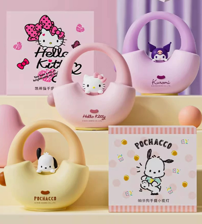 库洛米小夜灯 哈喽kitty三丽鸥手提小夜灯