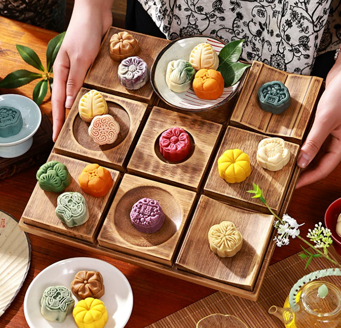 中喜黑松露流心糕点创意手工花型茶果子点心礼盒