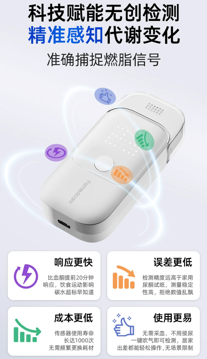 安友泽瑞智能燃脂生酮呼气检测仪 学管理生酮数据化生酮AI助手