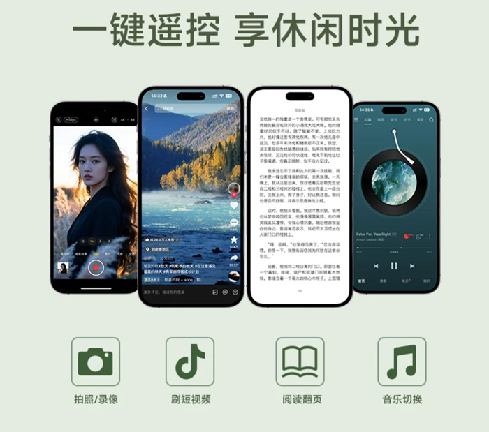 翰林阅Free2小键盘电子书翻页器平板阅读小说手机蓝牙遥控器 