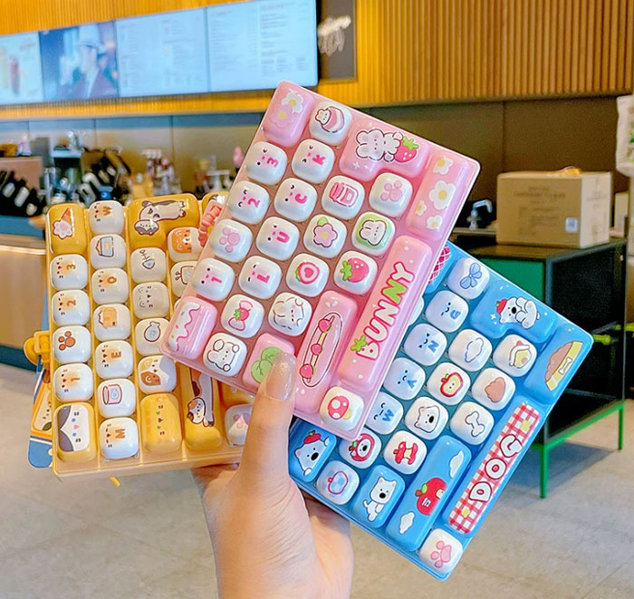 卡通动物按键26键解压键盘钥匙扣