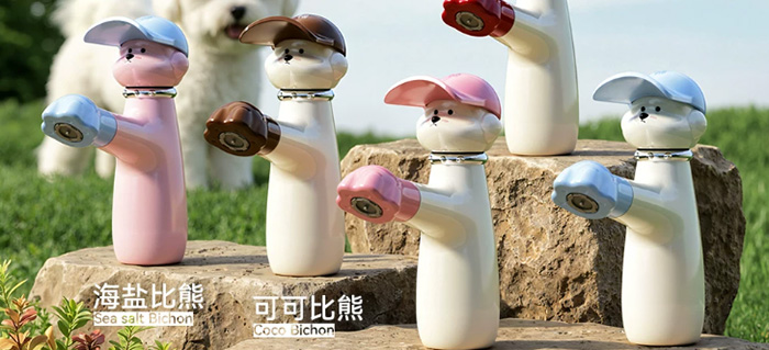 潜水艇比熊小狗洗脸盆冷热抽拉多巴胺浴室两用洗手盆洗面盆水龙头
